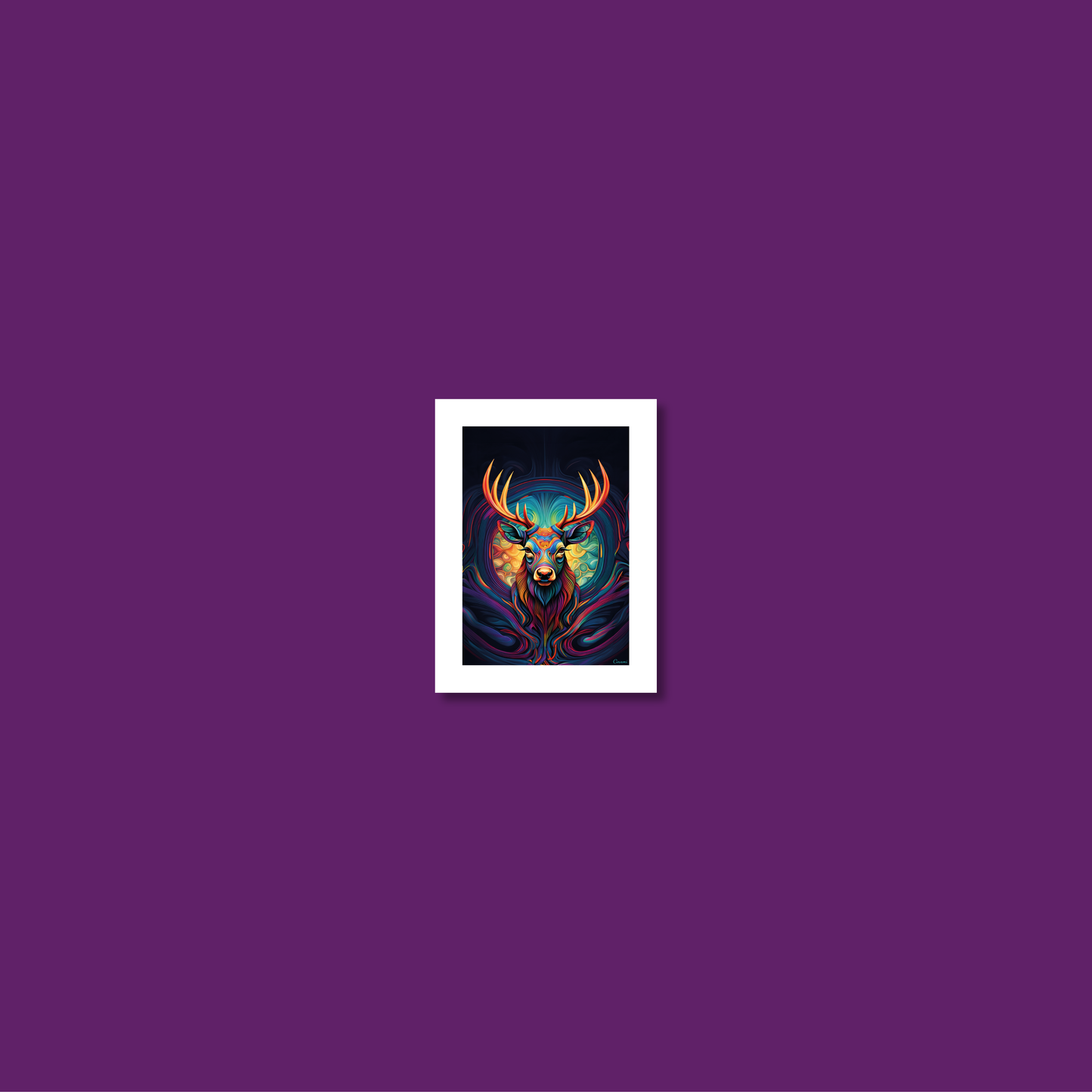 ABSTRACT STAG **UNFRAMED ART PRINT**