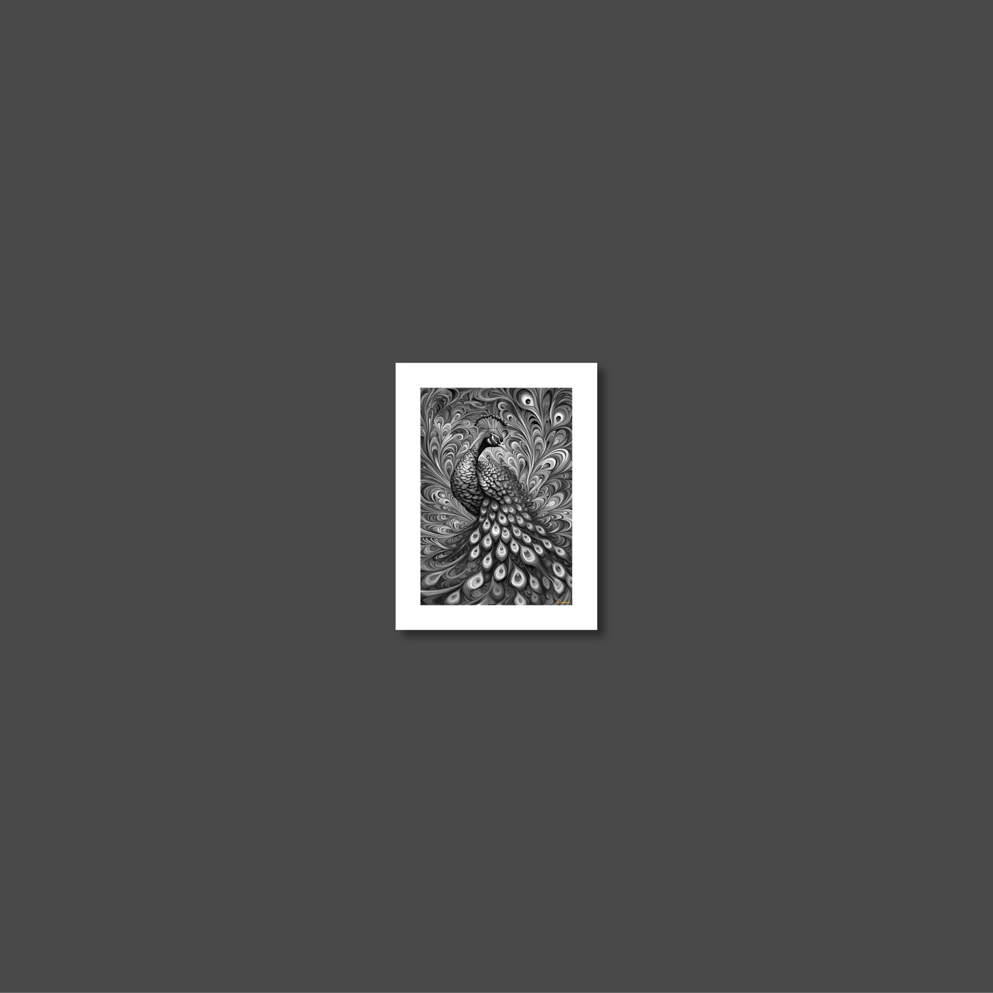 ABSTRACT PEACOCK **UNFRAMED ART PRINT**