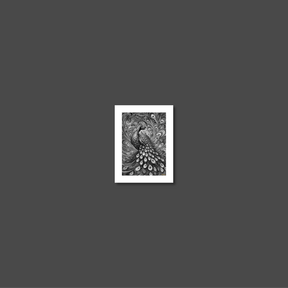 ABSTRACT PEACOCK **UNFRAMED ART PRINT**