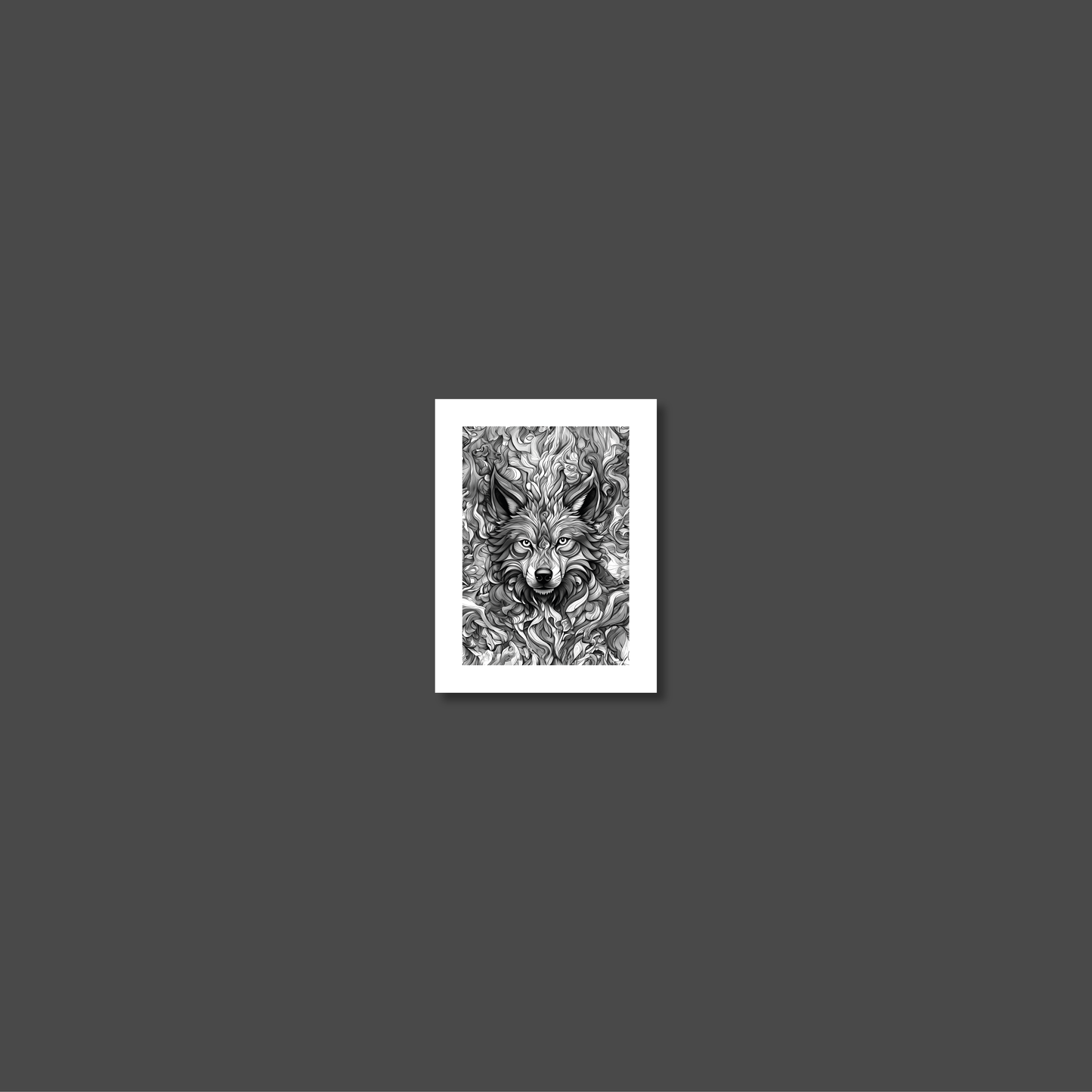 ABSTRACT WOLF **UNFRAMED ART PRINT**