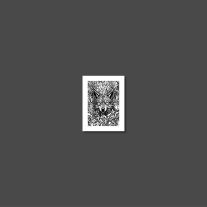 ABSTRACT WOLF **UNFRAMED ART PRINT**