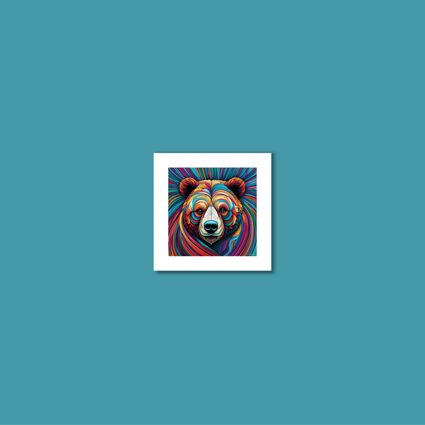 ABSTRACT BEAR **UNFRAMED ART PRINT**