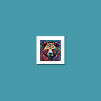 ABSTRACT BEAR **UNFRAMED ART PRINT**