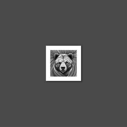 ABSTRACT BEAR **UNFRAMED ART PRINT**