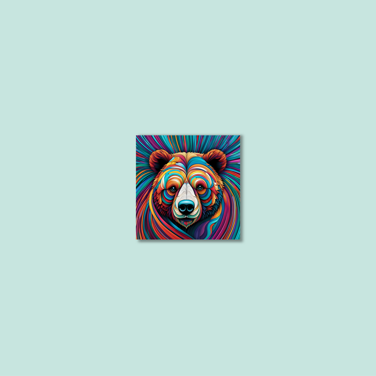ABSTRACT BEAR **UNFRAMED ART PRINT**