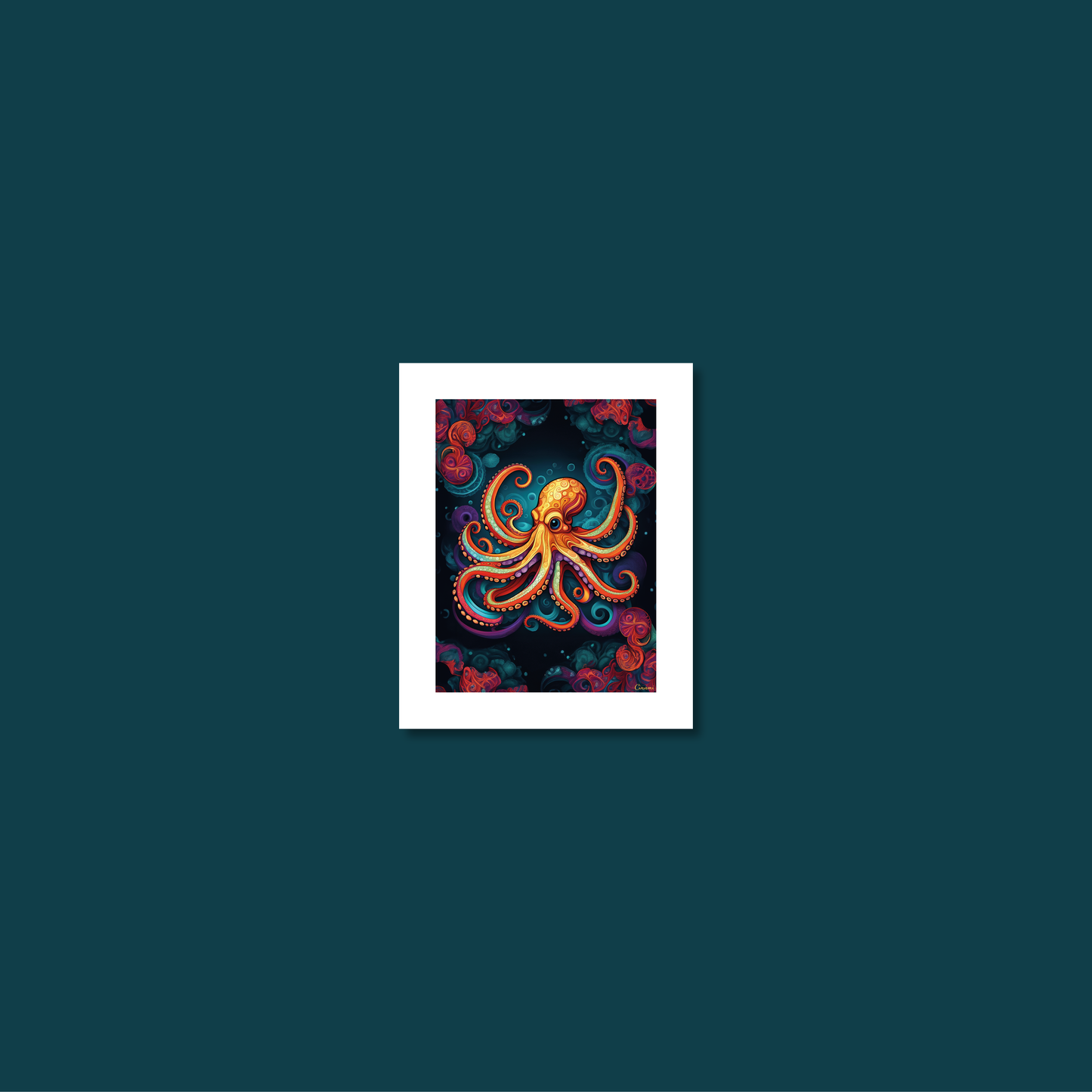 ABSTRACT OCTOPUS **UNFRAMED ART PRINT**