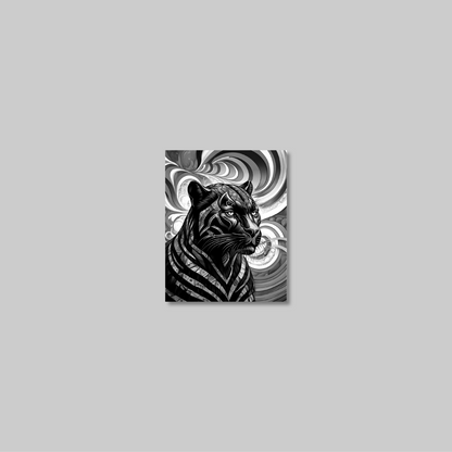 ABSTRACT BLACK PANTHER **UNFRAMED ART PRINT**