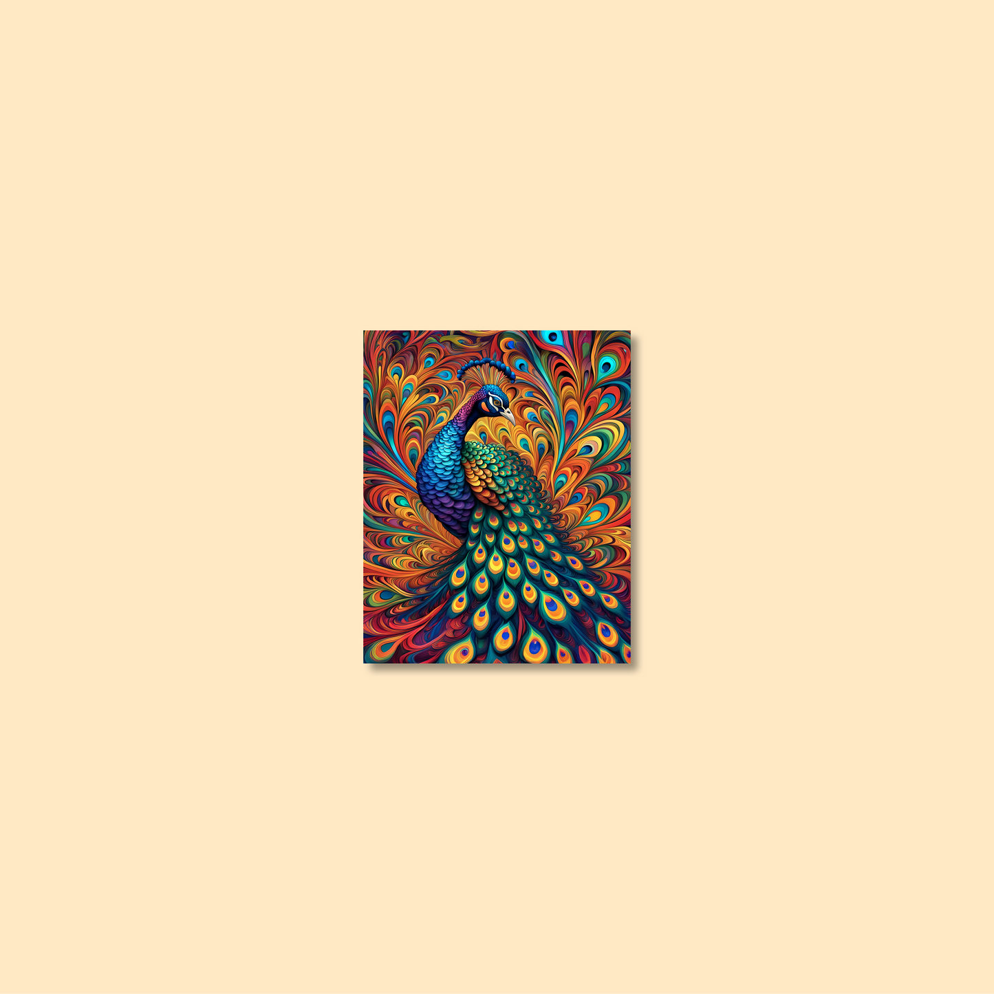 ABSTRACT PEACOCK **UNFRAMED ART PRINT**