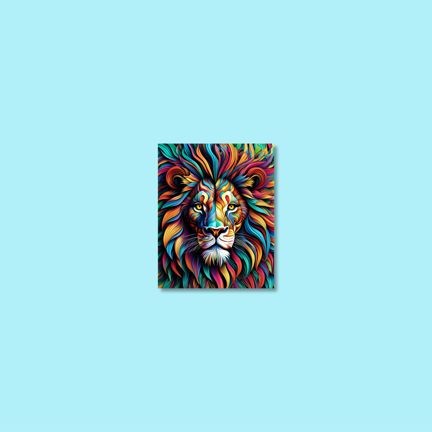 ABSTRACT LION **UNFRAMED ART PRINT**