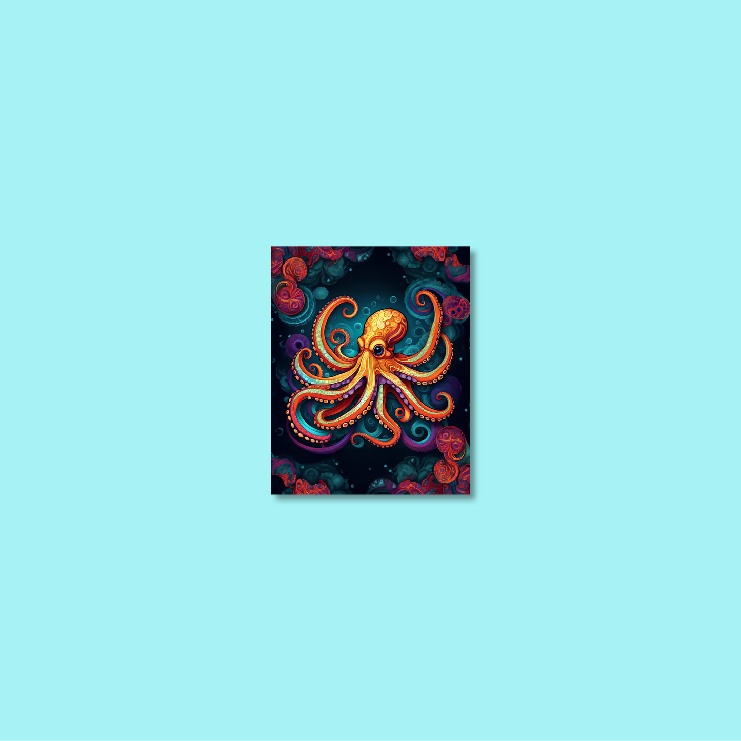 ABSTRACT OCTOPUS **UNFRAMED ART PRINT**