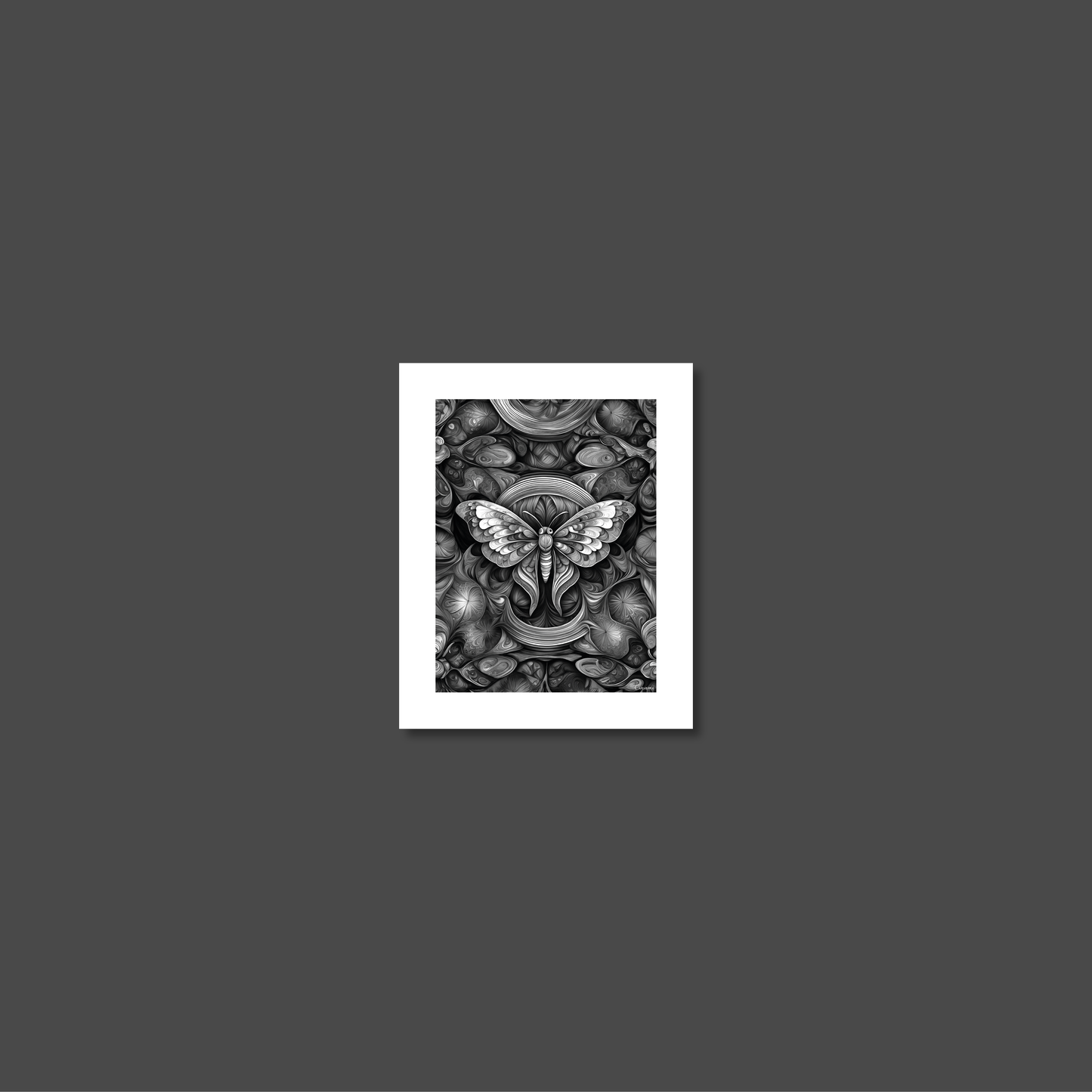 ABSTRACT MOTH **UNFRAMED ART PRINT**