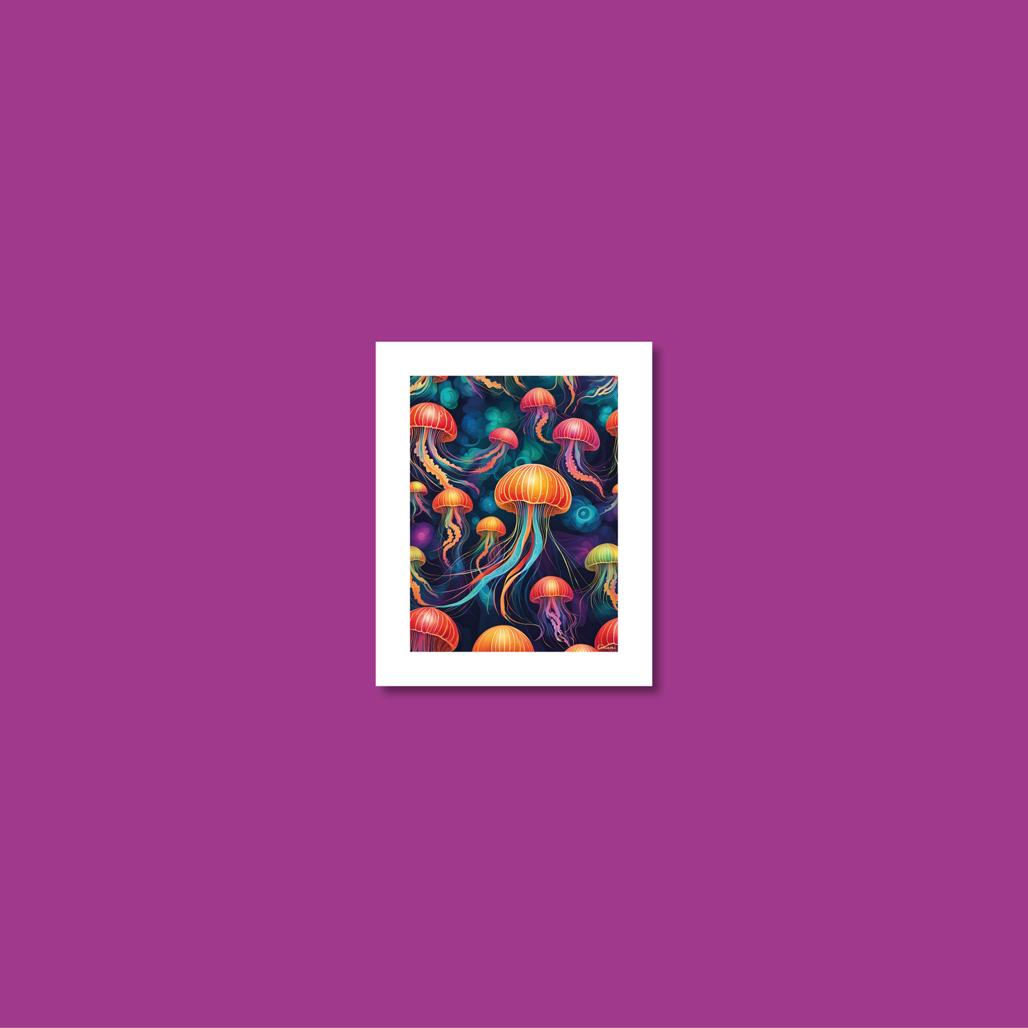 ABSTRACT JELLYFISH **UNFRAMED ART PRINT**