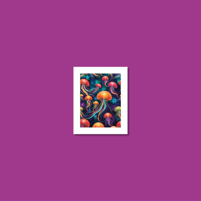 ABSTRACT JELLYFISH **UNFRAMED ART PRINT**
