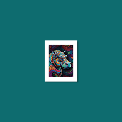 ABSTRACT HIPPO **UNFRAMED ART PRINT**