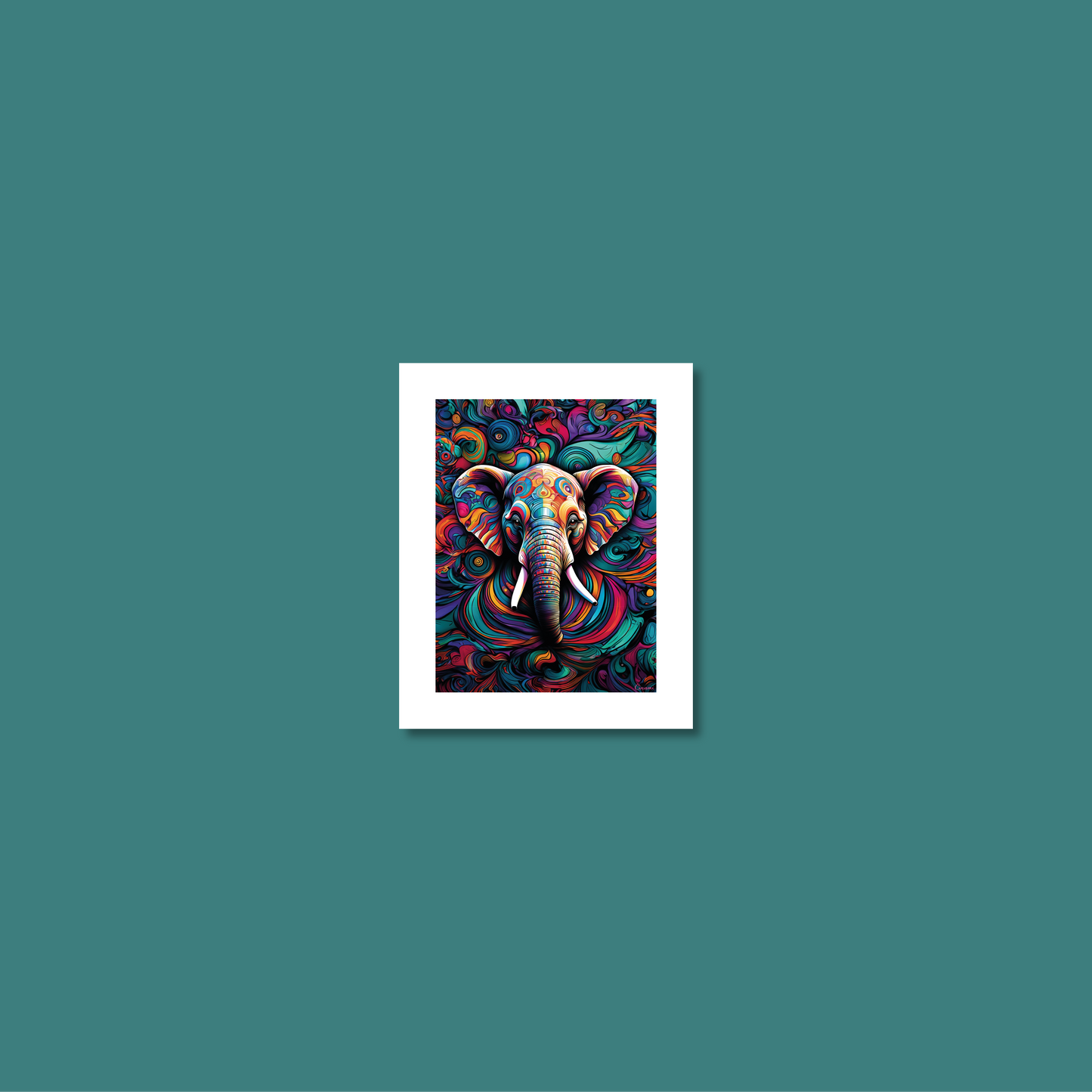 ABSTRACT ELEPHANT **UNFRAMED ART PRINT**