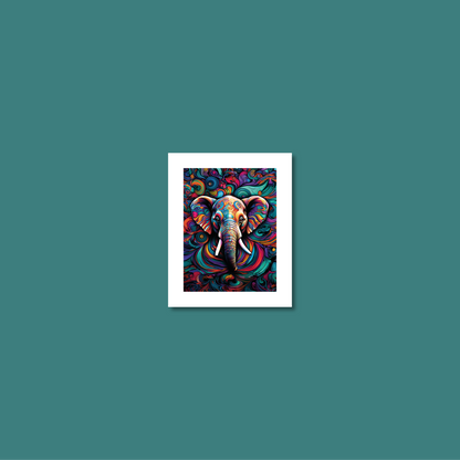 ABSTRACT ELEPHANT **UNFRAMED ART PRINT**