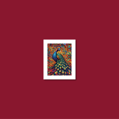 ABSTRACT PEACOCK **UNFRAMED ART PRINT**