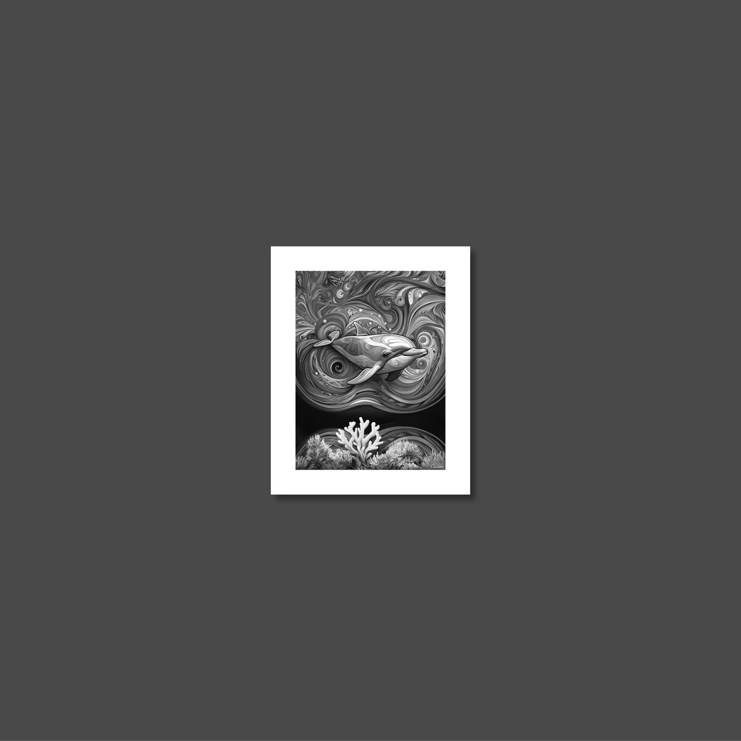 ABSTRACT DOLPHIN **UNFRAMED ART PRINT**