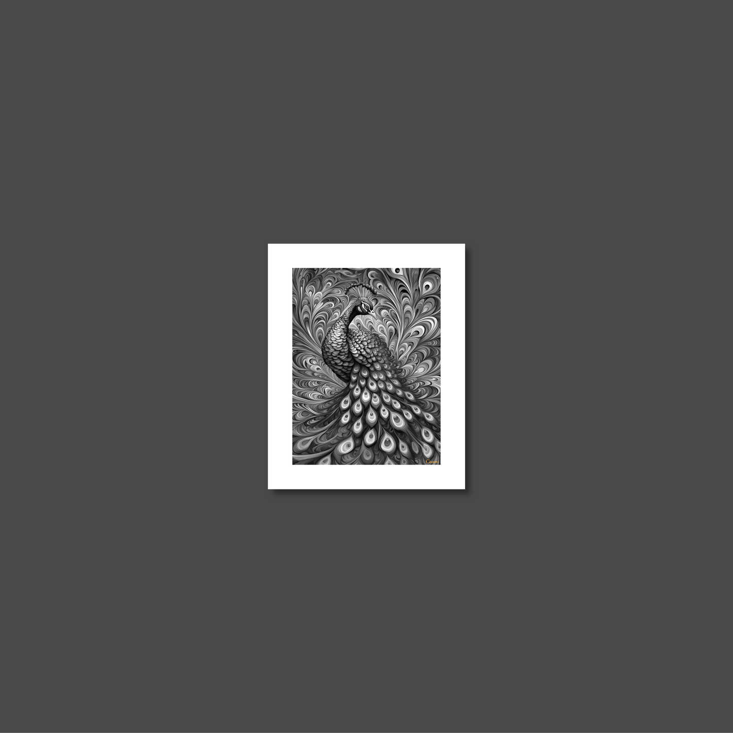 ABSTRACT PEACOCK **UNFRAMED ART PRINT**