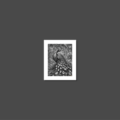 ABSTRACT PEACOCK **UNFRAMED ART PRINT**