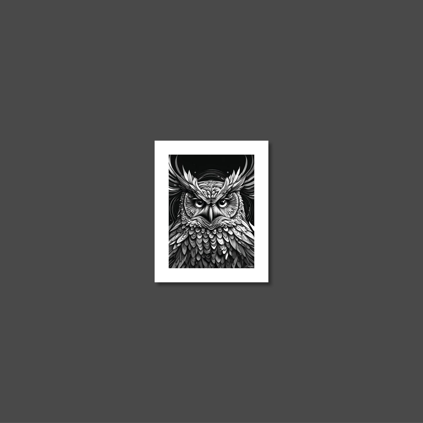 ABSTRACT OWL **UNFRAMED ART PRINT**