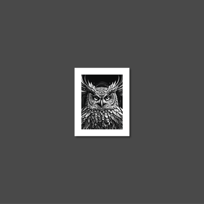 ABSTRACT OWL **UNFRAMED ART PRINT**