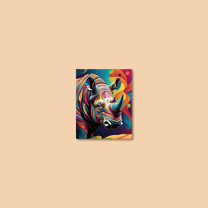 ABSTRACT RHINO **UNFRAMED ART PRINT**