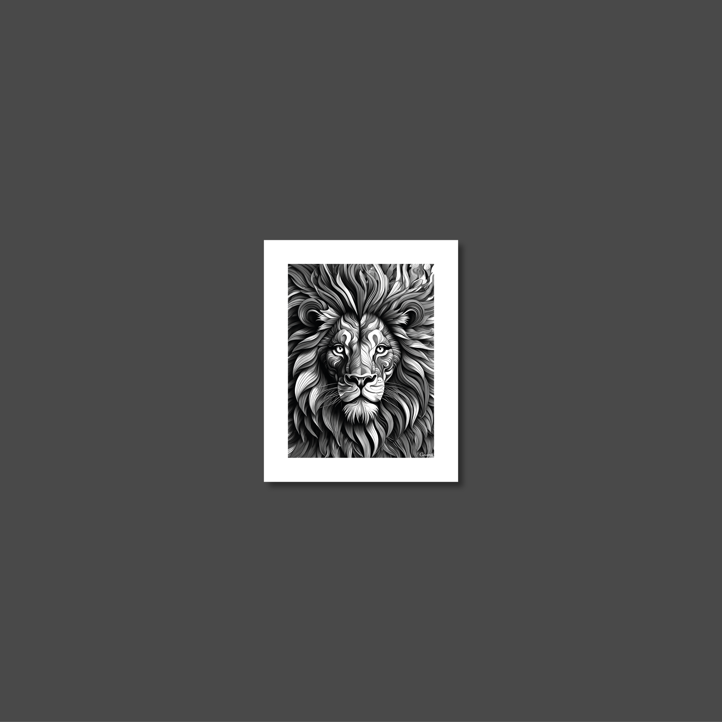 ABSTRACT LION **UNFRAMED ART PRINT**