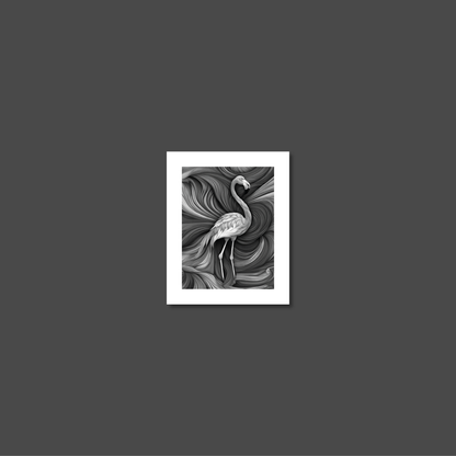 ABSTRACT FLAMINGO **UNFRAMED ART PRINT**