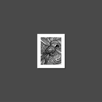 ABSTRACT PARROT **UNFRAMED ART PRINT**