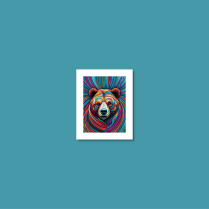 ABSTRACT BEAR **UNFRAMED ART PRINT**