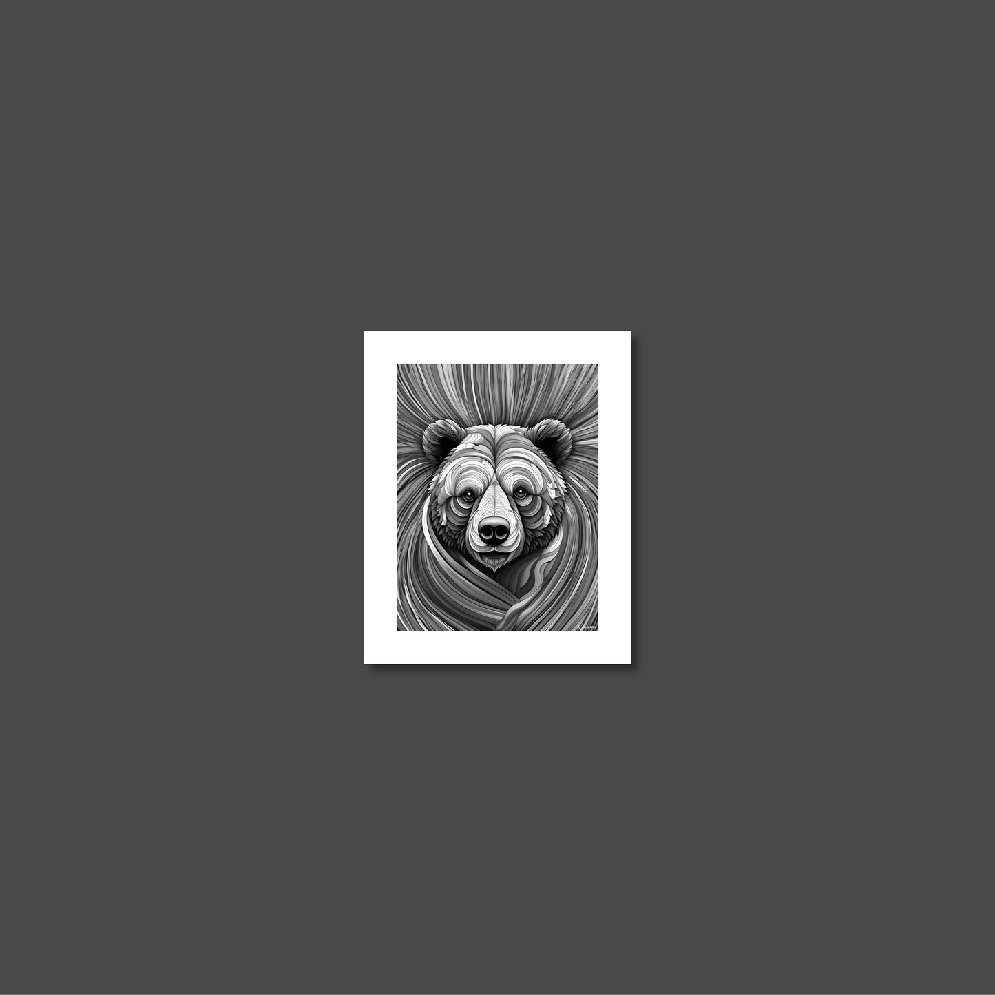 ABSTRACT BEAR **UNFRAMED ART PRINT**