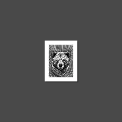 ABSTRACT BEAR **UNFRAMED ART PRINT**