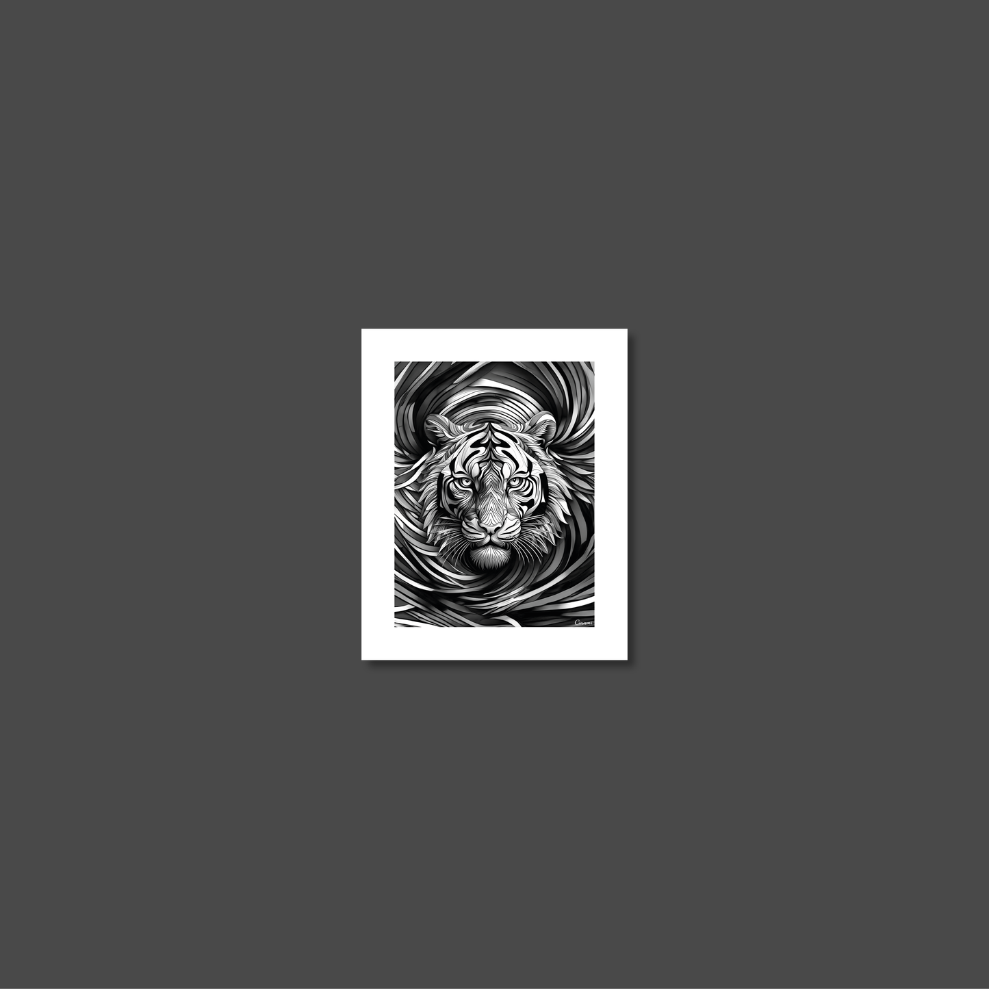 ABSTRACT TIGER **UNFRAMED ART PRINT**
