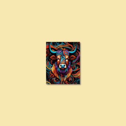 ABSTRACT HIGHLAND CATTLE **UNFRAMED ART PRINT**