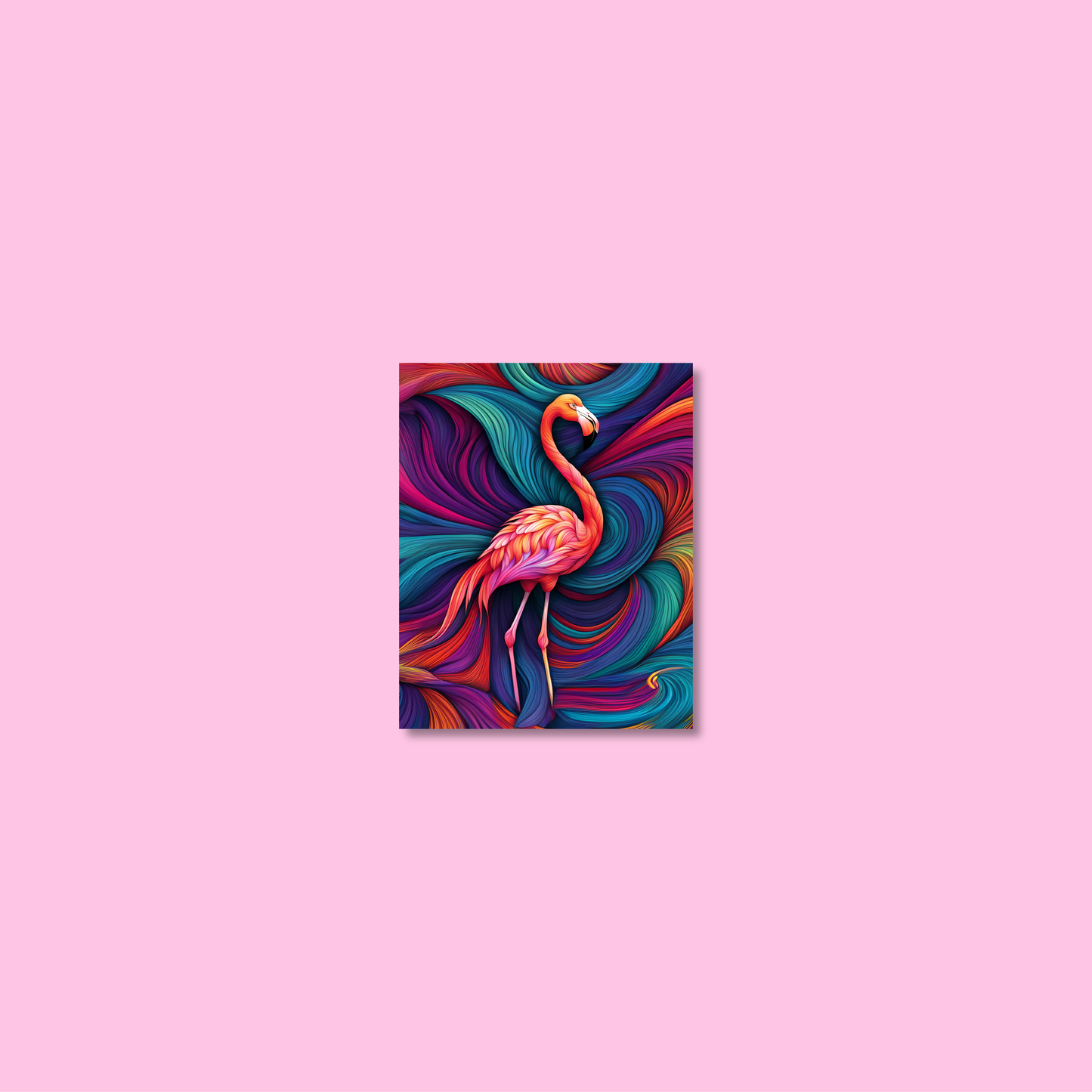 ABSTRACT FLAMINGO **UNFRAMED ART PRINT**