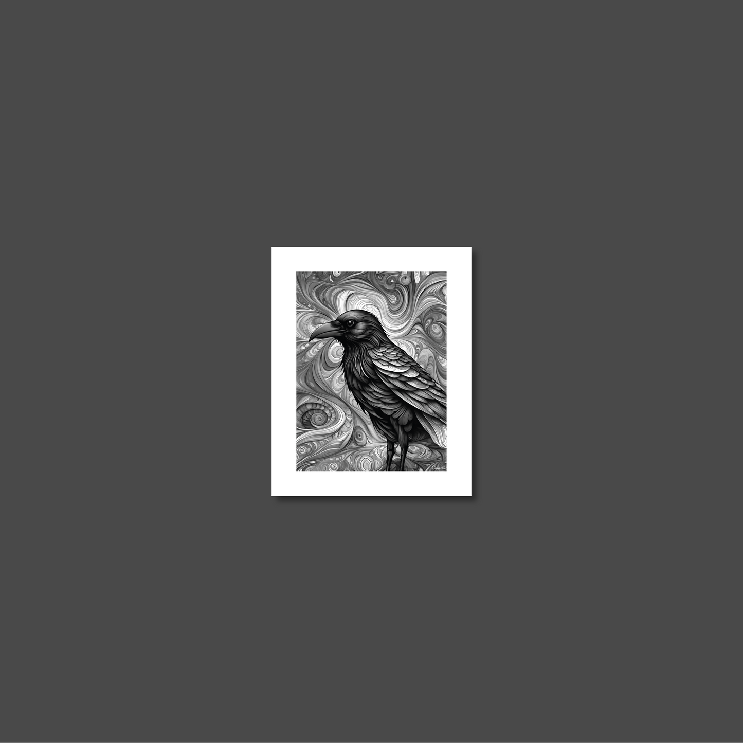 ABSTRACT CROW **UNFRAMED ART PRINT**