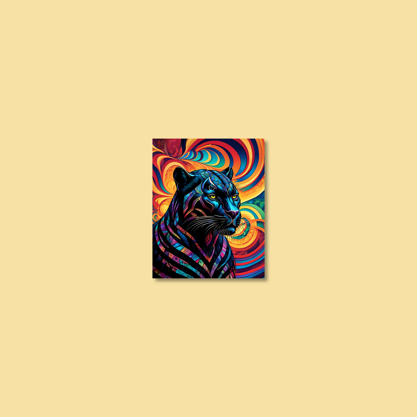 ABSTRACT BLACK PANTHER **UNFRAMED ART PRINT**