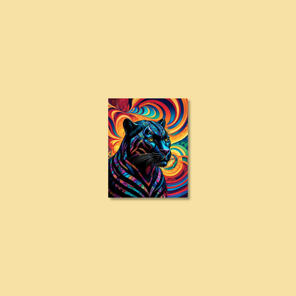 ABSTRACT BLACK PANTHER **UNFRAMED ART PRINT**