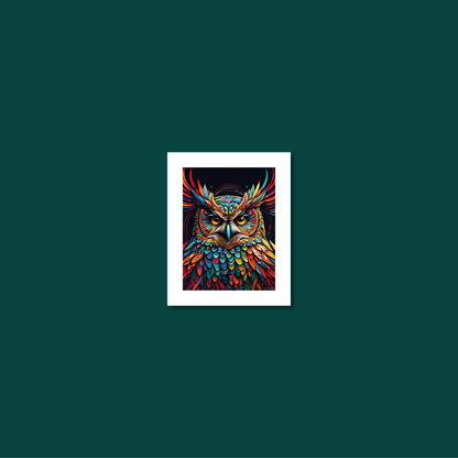 ABSTRACT OWL **UNFRAMED ART PRINT**