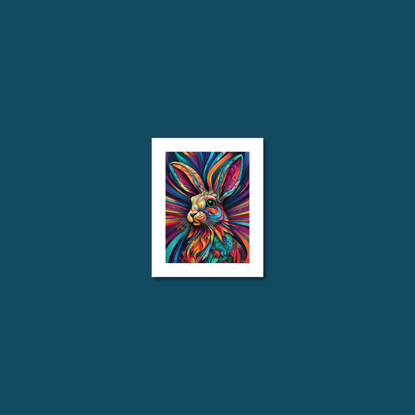 ABSTRACT RABBIT **UNFRAMED ART PRINT**