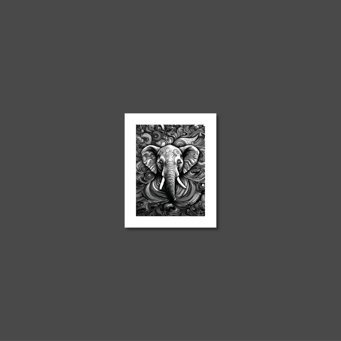 ABSTRACT ELEPHANT **UNFRAMED ART PRINT**