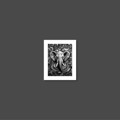 ABSTRACT ELEPHANT **UNFRAMED ART PRINT**