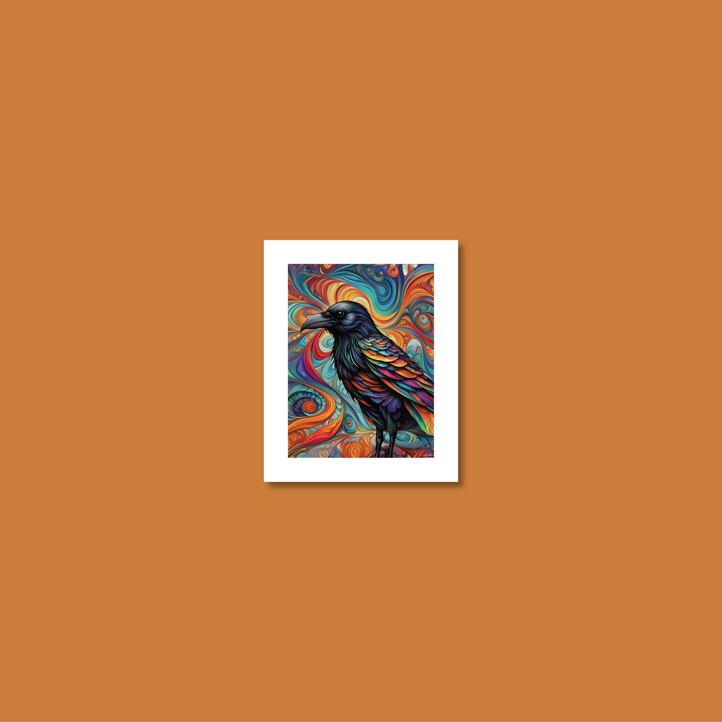 ABSTRACT CROW **UNFRAMED ART PRINT**