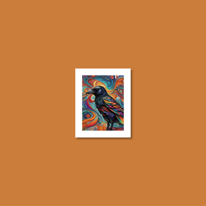 ABSTRACT CROW **UNFRAMED ART PRINT**