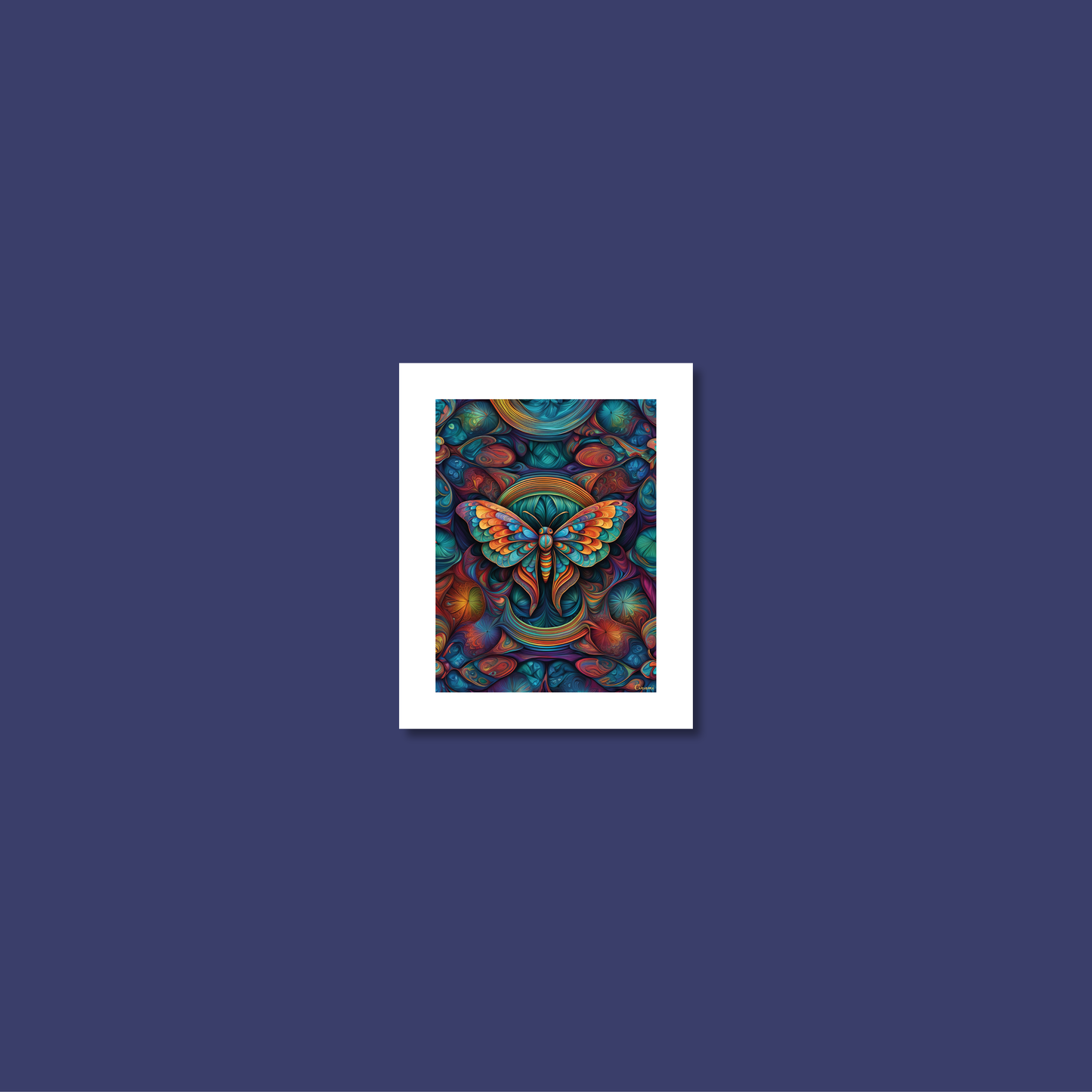 ABSTRACT MOTH **UNFRAMED ART PRINT**