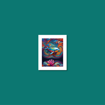 ABSTRACT DOLPHIN **UNFRAMED ART PRINT**