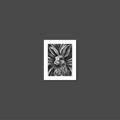ABSTRACT RABBIT **UNFRAMED ART PRINT**