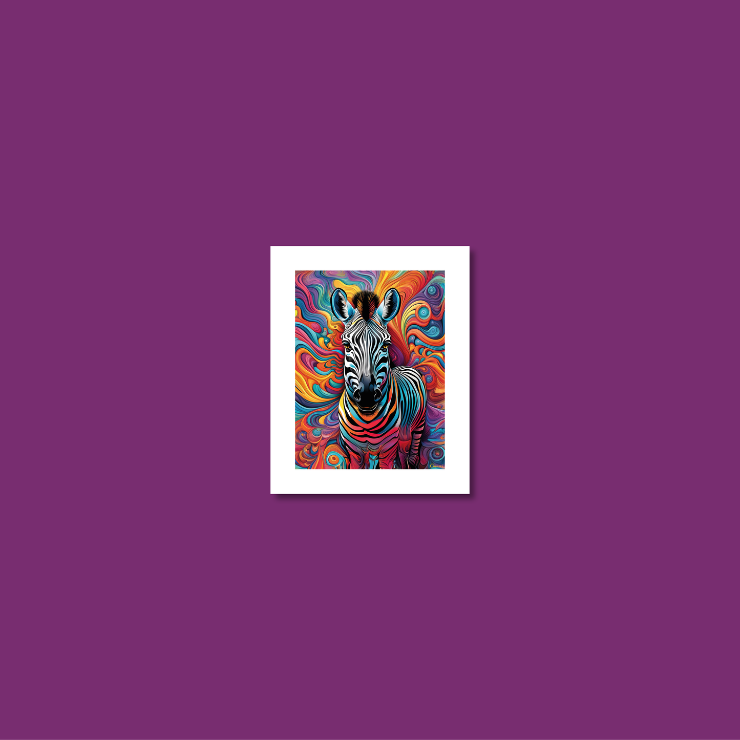 ABSTRACT ZEBRA **UNFRAMED ART PRINT**