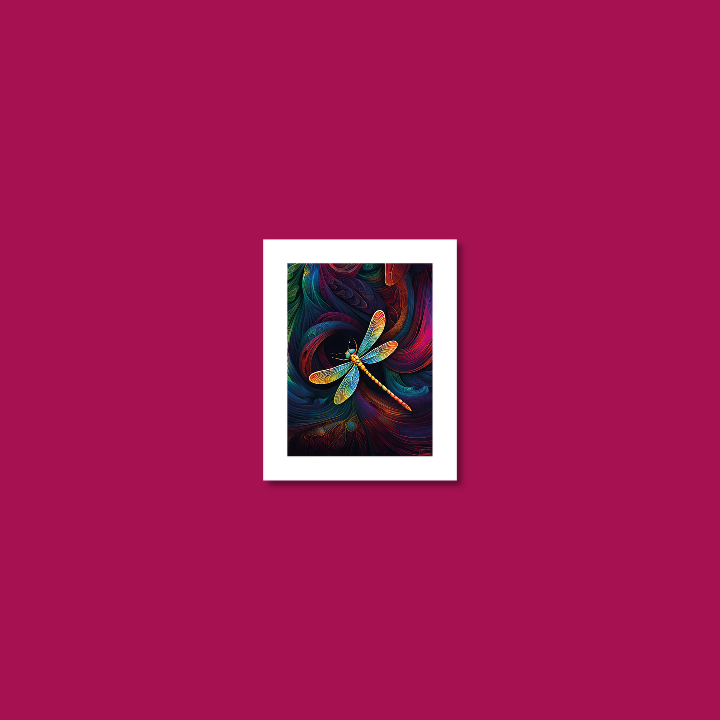 ABSTRACT DRAGONFLY **UNFRAMED ART PRINT**